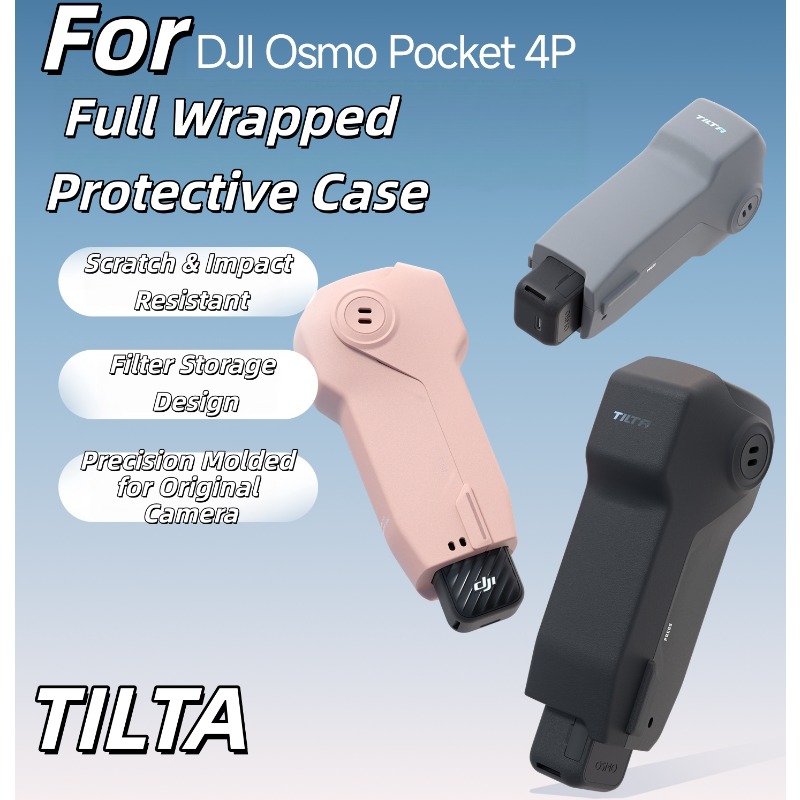 Drone Gimbal Case - TILTA DJI Osmo Pocket 4P用フリップ保護ケース、フィルター収納、耐衝撃カメラアクセサリー